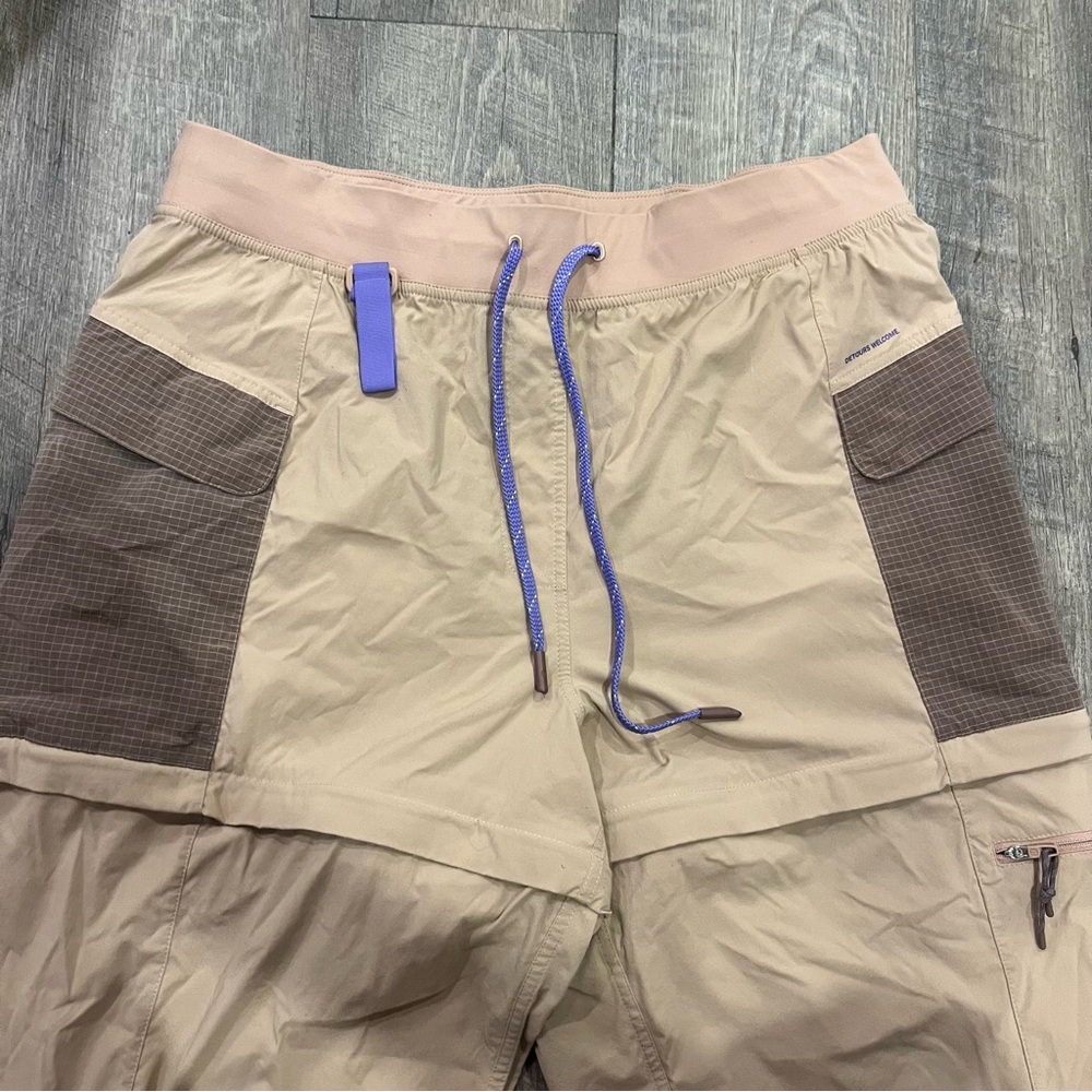 lululemon athletica Beige & Brown Track Joggers with Purple Drawcord - Picture 4 of 12